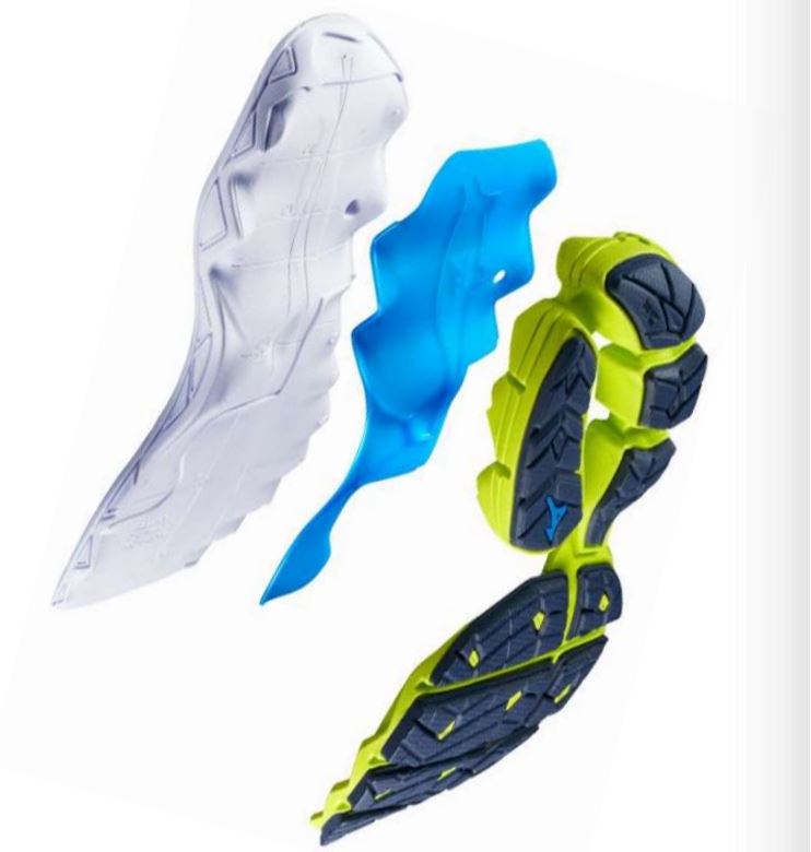 1) Новая L-образная форма пластины Wave дает кроссовкам больше мягкости, не жертвуя «ощущением стабильности